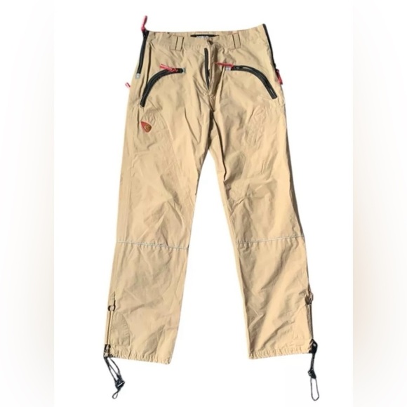 Skateboard Pants Technical Drop Seat Zipper Khaki 30X32 Relaxed Fit - Picture 1 of 11